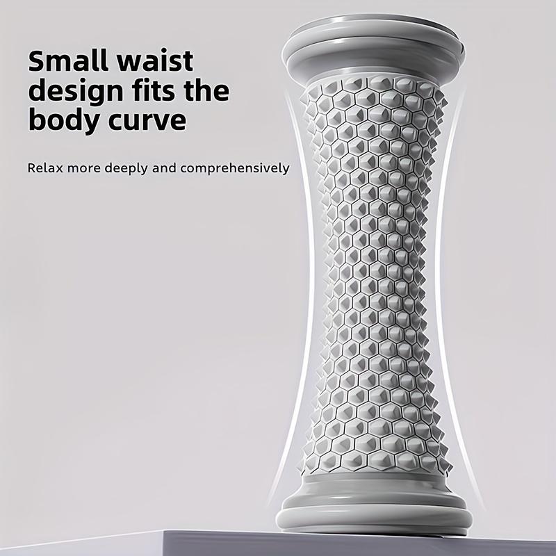 1pc Awaoko Foot Massage Roller with Speed Control - Textured Deep Tissue Design for Yoga & Fitness, Compact Ergonomic Body Curve