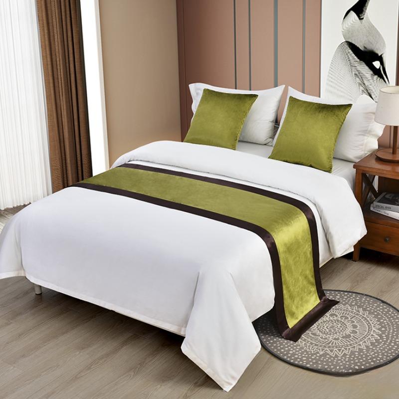 Simple Modern Household Bed Flag New Wedding Bedroom Hotel Bed Bed Runner Patterned Bed Tail Scarf Bed Cover