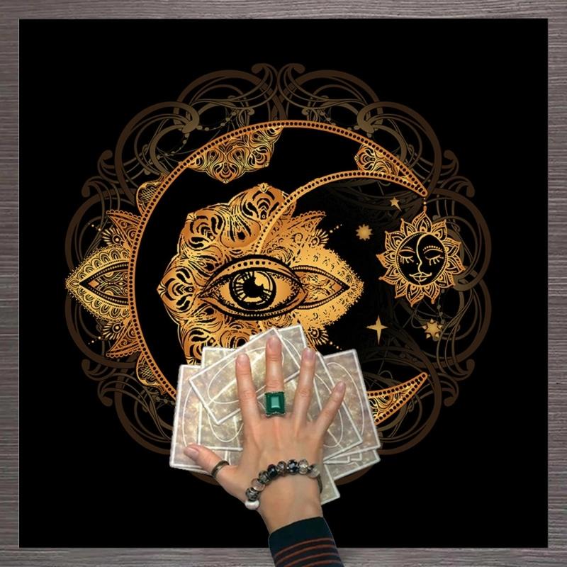 Square Shape Divinations Mat Altar Tablecloth Board Game Card Pad Table Cloth Metaphysical Board Game Mat