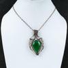 Faceted Zambian Emerald Pendant Copper Pendant Wire Wrapped Pendant Titanium Beads Pendant Copper Jewelry For Gift Handmade Gemstone Pendant