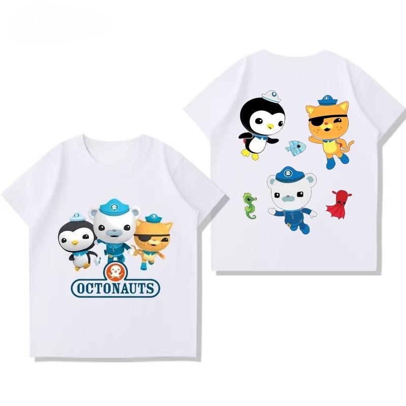 Potdemiel Octonauts Children s Pure Cotton T-Shirt, New Summer Style, Comfortable and Breathable Children s T-Shirt 100
