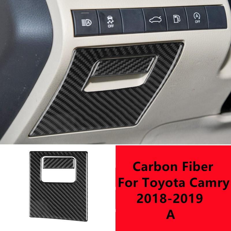 Carbon Fiber Car Interior Cover Trim For Toyota Camry 8 Center Console Storage Box Decoration Sticker Car Inner