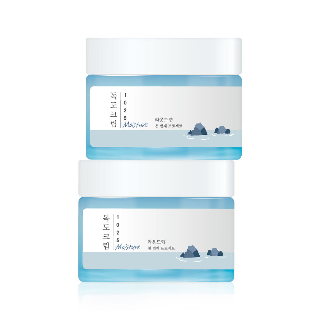 Round Lab 1025 Dokdo Hydrating Cream 50ml 1+1 Set Deep Moisture Face Cream