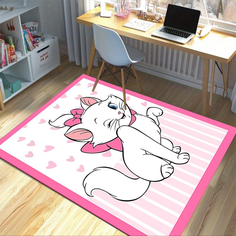 Pink Heart Aristocat Carpet For Playroom Bedroom Living Room Sofa Home Decorkids Game Area Rug Nonslip Floor Mat
