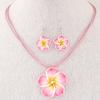 Jewelry Gift Sweet Floral Pendant Necklace Earrings Set