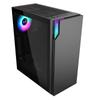 X99 E-sports Gaming Desktop Case with Tempered Glass Panel & Colorful Lighting