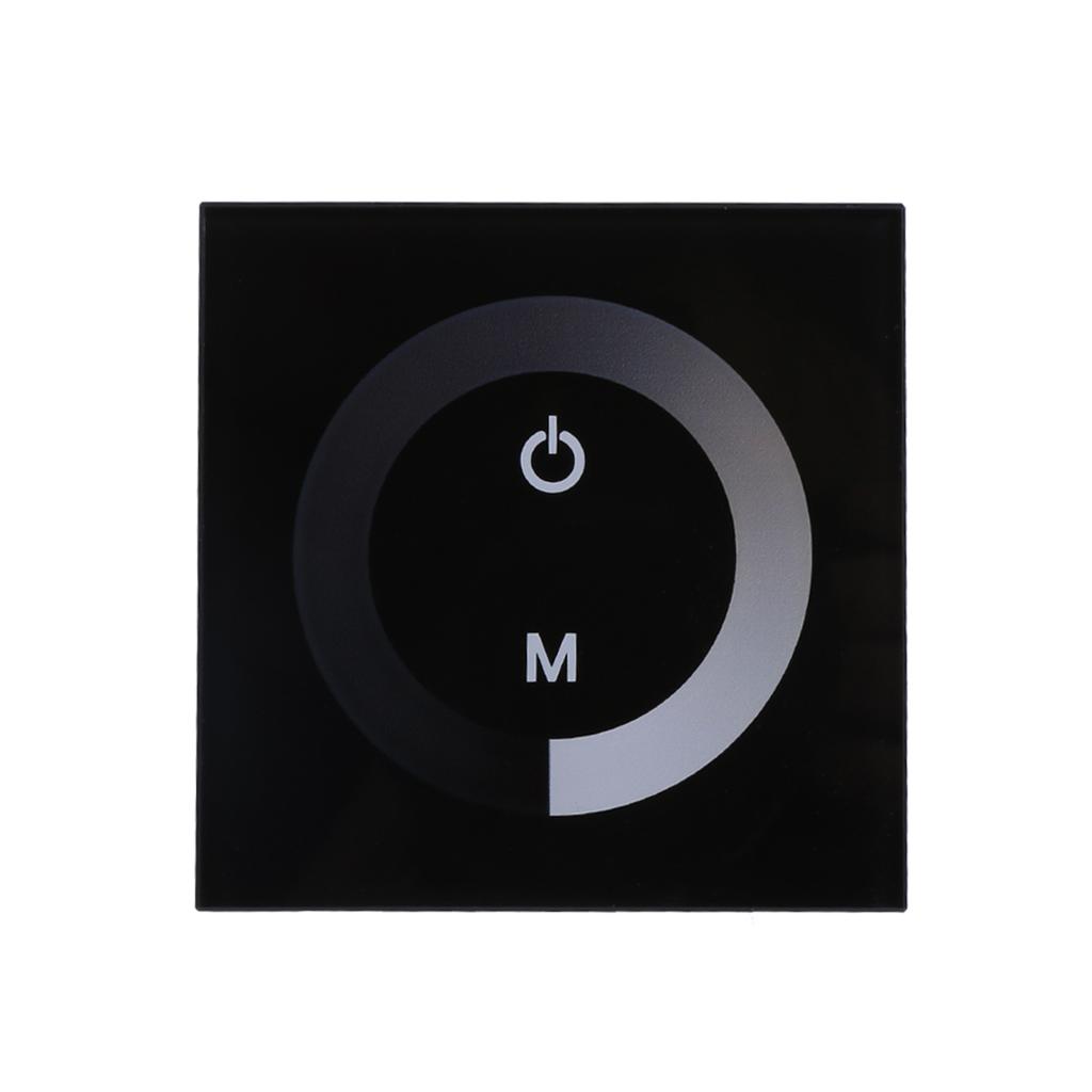 Single Color Touch Panel Dimmer Wall   Controller LED Light Strip   12V-24V  Black
