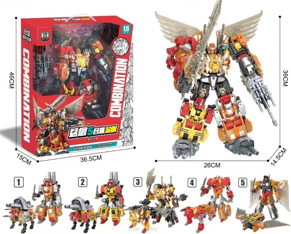 5 w 1 Transformacja Predaking Zabawki Anime Devastator KO G1 Robot Figurka Akcji Model Chłopiec Dzieci Dziecko Prezent