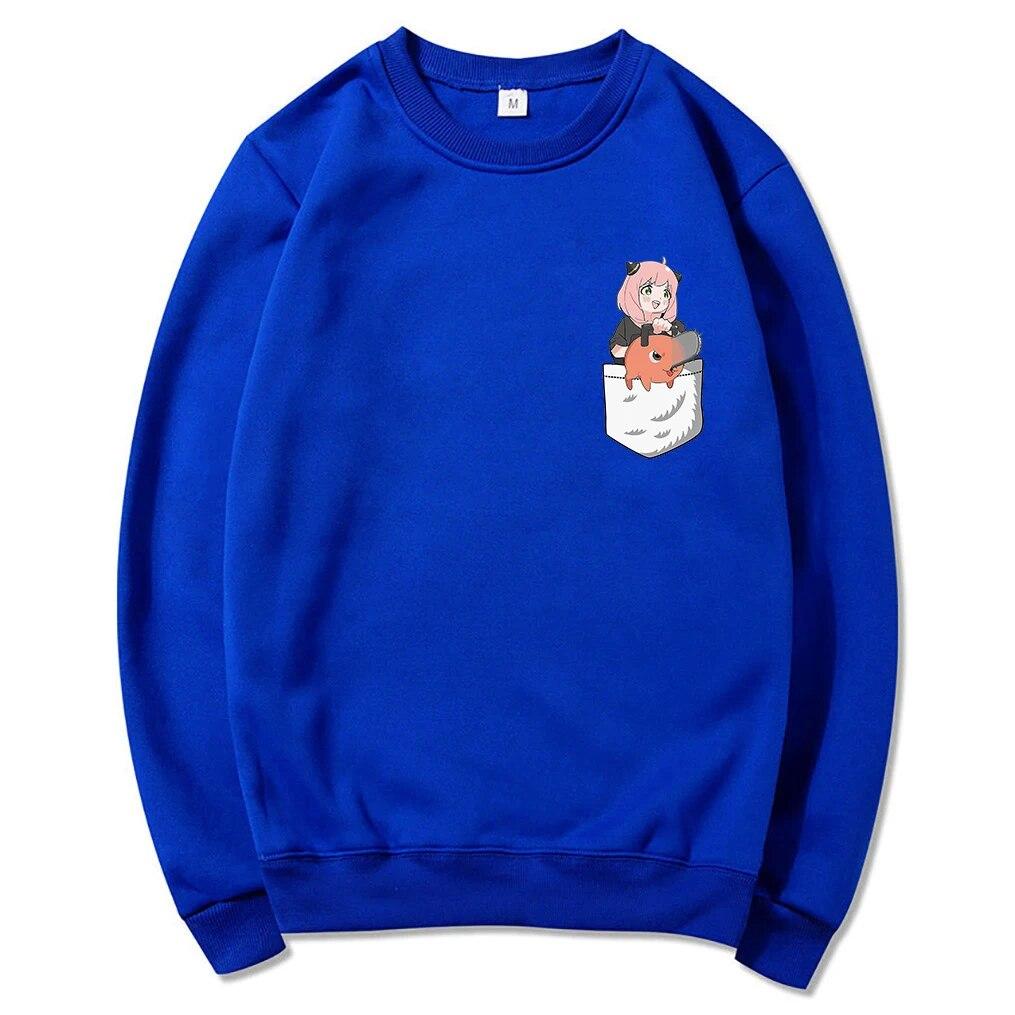 Cute Anya and Pochita Classic Hoodie Hoodies Winter Anime SPY X FAMILY Women Spring/Autumn Unisex Sweatshirt Harajuku Sudaderas Unisex