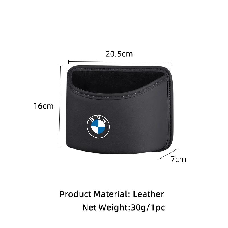 Car Sticker 2025 Hot Car Door Storage Box PU Leather Auto Seat Back Hanging Trash Can Bin Accessories For BMW E46 E90 E60 F30 F1