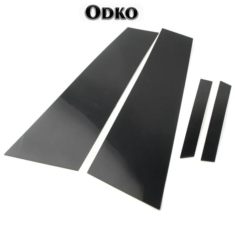 4Pcs Gloss Black Pillar Post Fit For MERCEDES CLS C219 2006 2007 2008 2009 2010 2011 Door Side Window Decor Cover Accessories