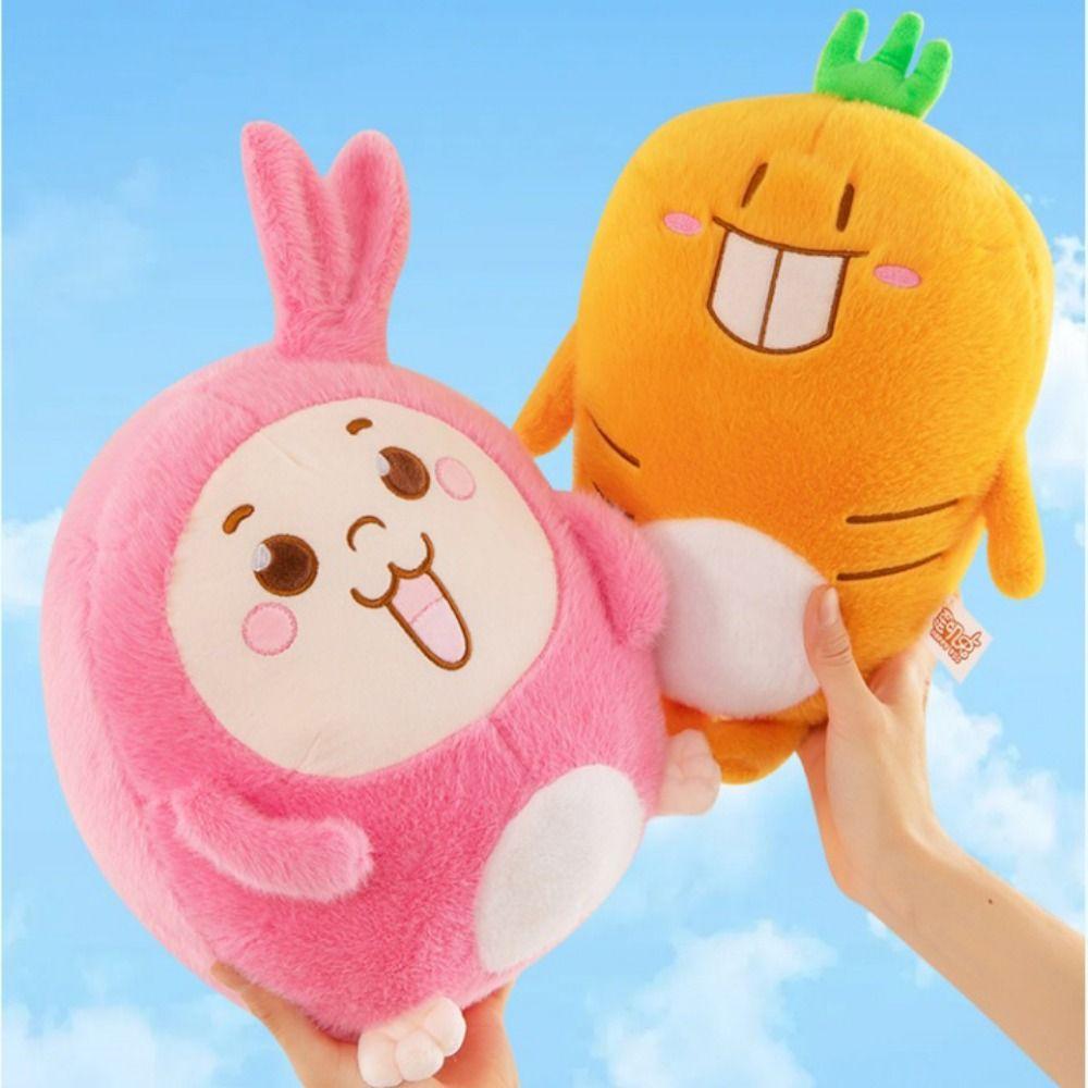 Carrot Happy Too Plush Toys PP Cotton Raccoon Plush Doll Rabbit Animal Kids Doll  Home Decor