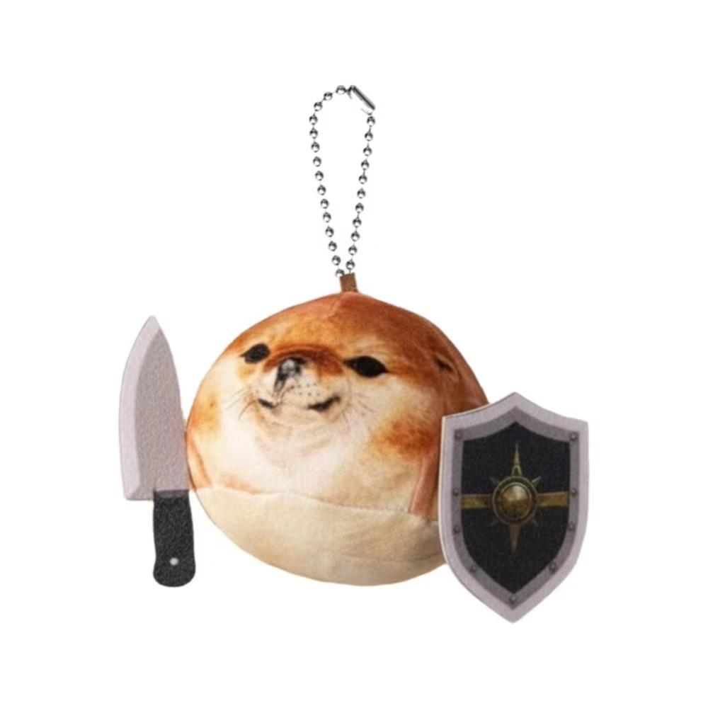 PP Cotton Shiba Inu Dog Abstract Toy Animal Shield Dog Plush Keychain Couple Girl Kids Gift 15cm