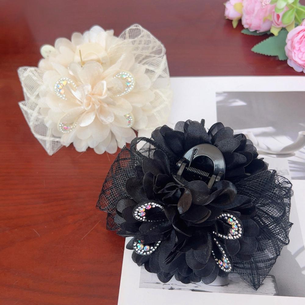 Quasten Haarspange Blume Hai-Klammer Elegante Krabben-Haarspangen für Damen Süße Mode