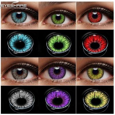 1 Pair Beautiful Pupil Eye Cosmetic Colorful Contact Lenses Halloween Cosplay Contact Lenses Crazy Lens For Eyes