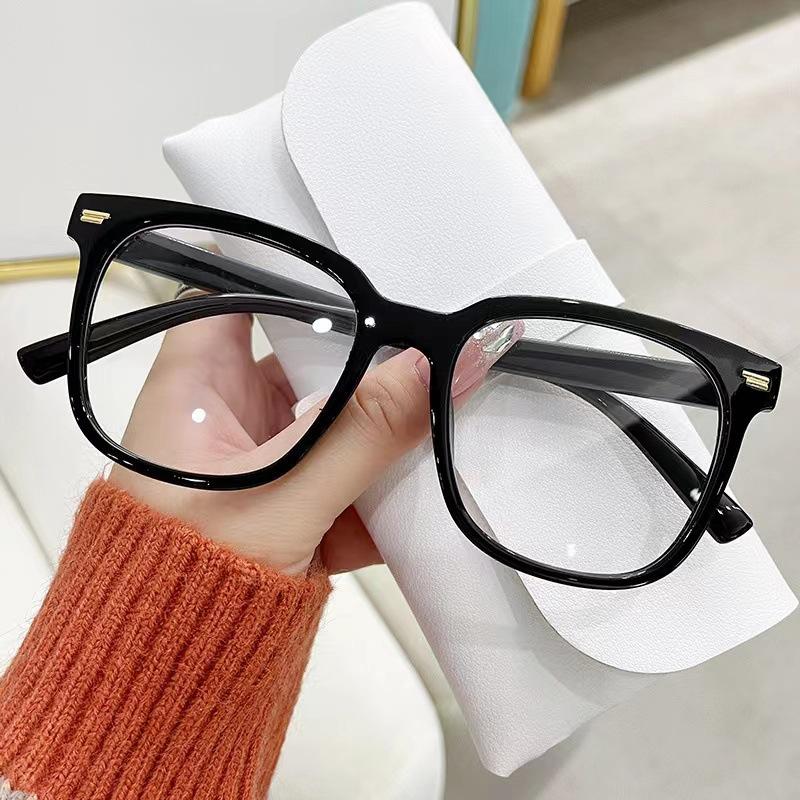 Large-frame Anti-blue Light Glasses, Eye Protection, Radiation Protection, Round Face Slimming, Flat Glasses, Myopia Glasses