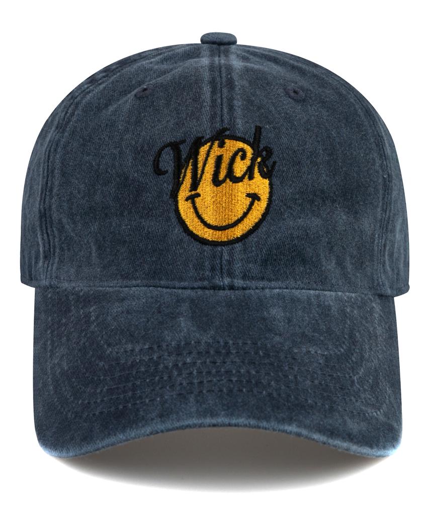 Wig Smile Stonewashed Ball Cap - Navy