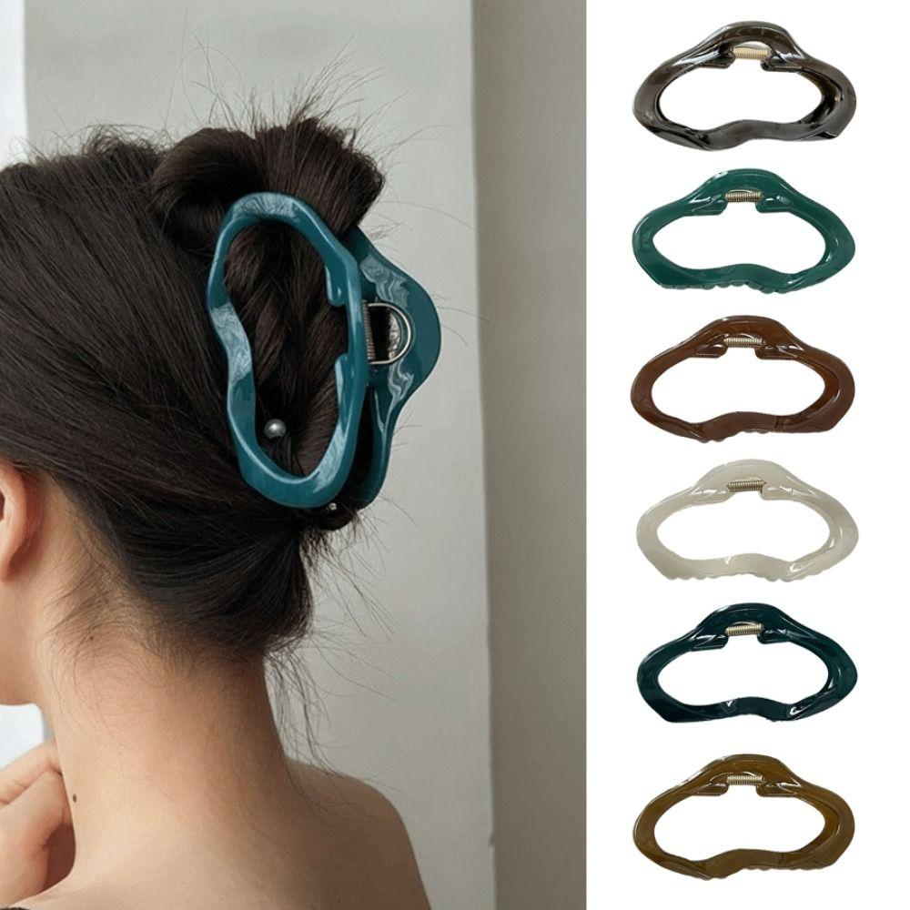 Hollow Out Design Clouds Hair Claws Irregular Shape Hair Barrettes Daily Hair Styling