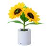 Funkelnder Baum Sonnenblume 2-Farben-Dimmlicht Kleine Sonnenblumen-Nachtlampe USB-Aufladung 3D Realistisch für Frauen Mama Schwester Freundin