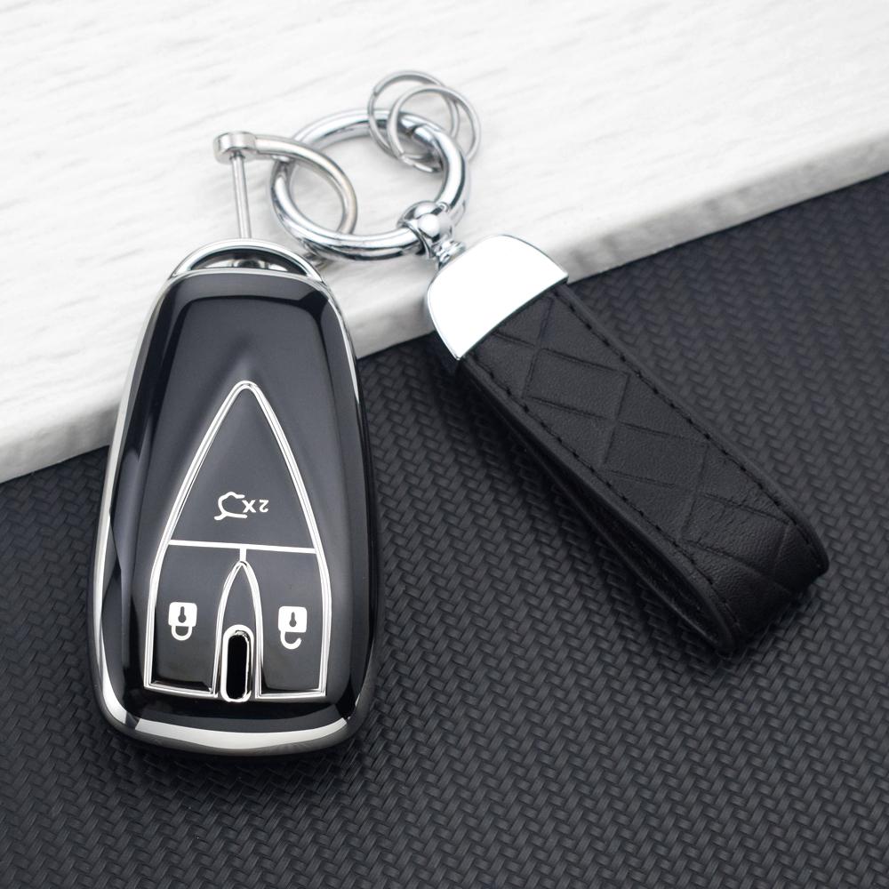 Anti-Scratch Key Cover For Changan Cs75 Plus Cs55 Plus Cs35 Plus Unit Unik Oshan X7 X5  Tpu 3/4/5 Buttons Car Key Case Keychain