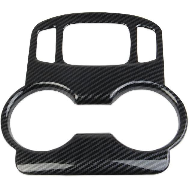 Korlot Carbon Fiber Center Console Cup Holder Knob Button Panel Cover Trim for GMC Terrain 2018-2024