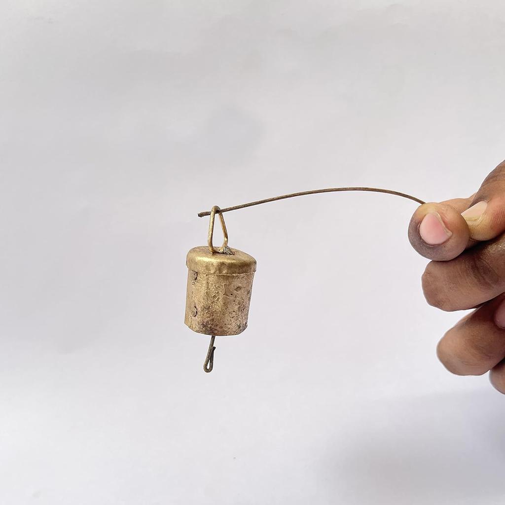 Small Rustic Iron Jingle Bells for Crafting, Vintage Cowbell Decor for Farmhouse Christmas Wreaths and Boho DIY Wind Chimes