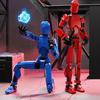 3D Magnetic Action Figure Set with Movable Joints 3D Printed DIY Assemble Dummy Toy Full Body Activity Robot Action Gaming Figures