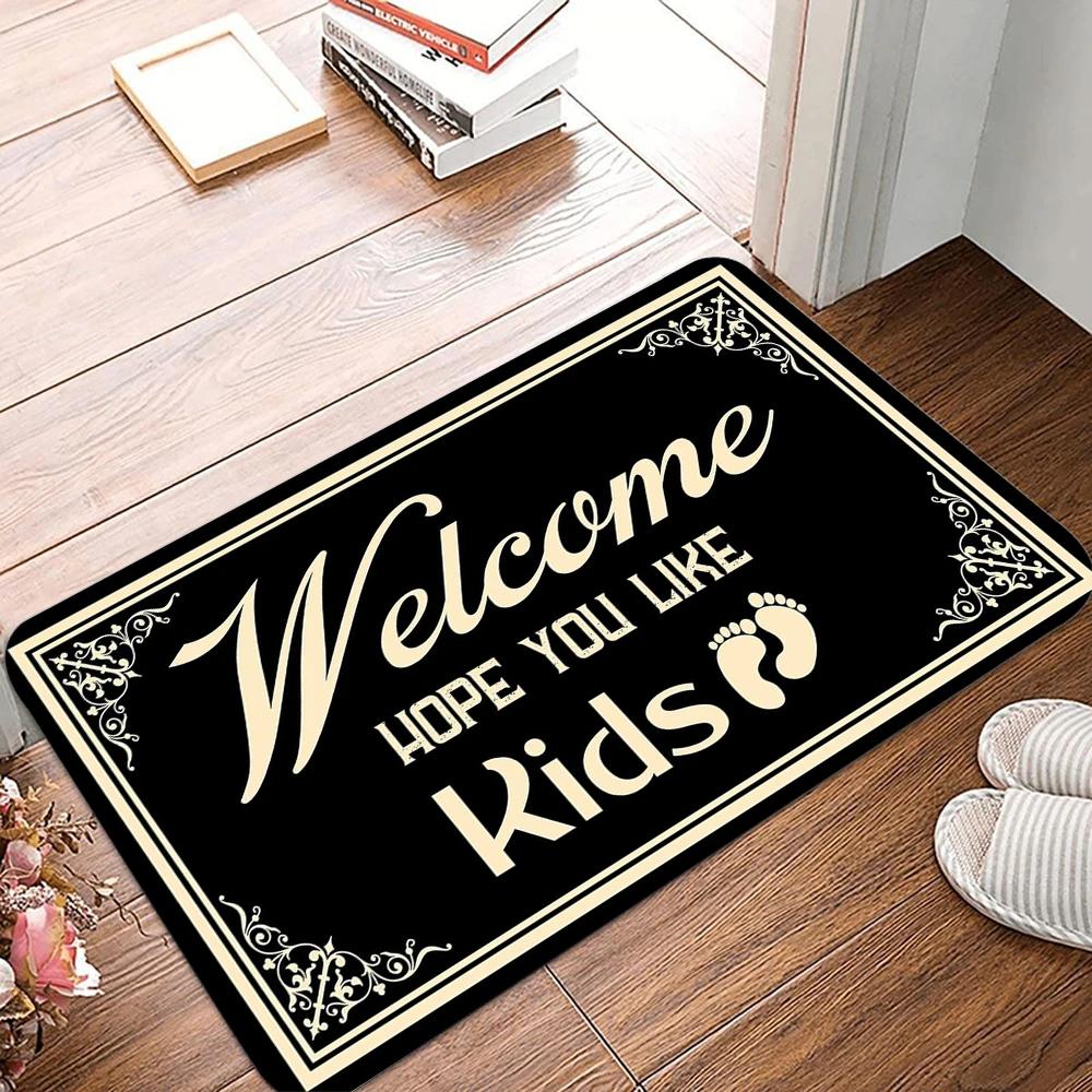 VIKAMA Lustige Willkommensfußmatte Innen & Außen Rutschfest Eingangsmatte Wohnzimmer & Schlafzimmer Bodenmatte Heimdeko