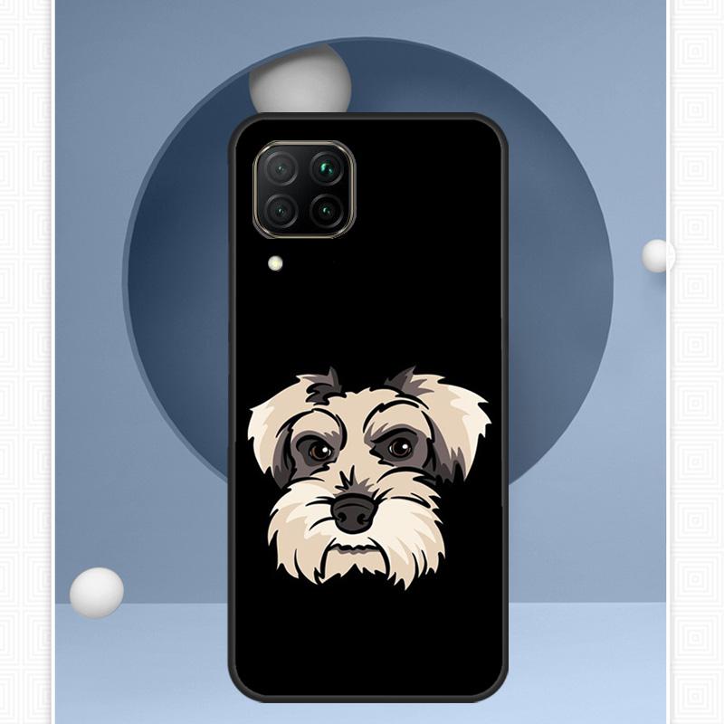 Cartoon schnauzer dog For Huawei Nova 12i 12s 11i 8i Y91 Y60 Y70 Y72 Y90 Y61 9 10 SE P20 P40 Lite P30 P60 Pro Case