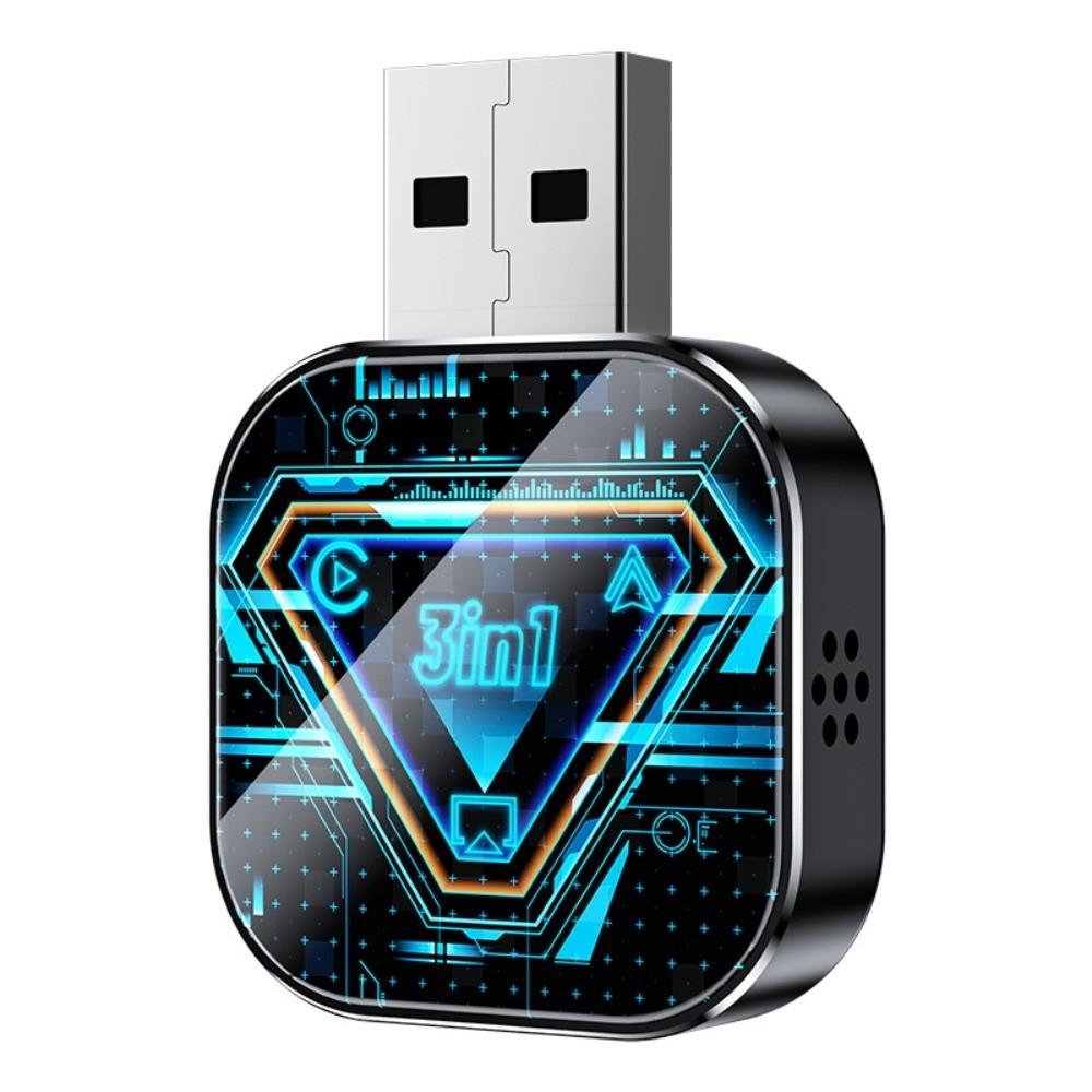 3 in 1 Wireless Carplay Adapter Plug & Play Bluetooth Auto Connect Mirror Link Adapter Wireless Connection WiFi Connection
