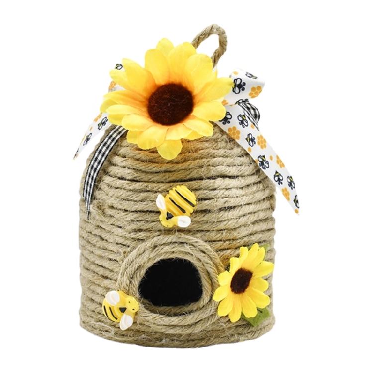

Sustainable Round Woven Rope Honeycomb Hanging Piece Suitable For Festival Decorating And Creative Tiered Tray Decors