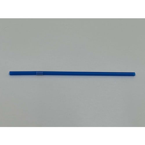 Shibase Kogyo 485 Straw Straws for Juice, Flex, 6mm X 21cm, Unwrapped, Pack of 500, Blue, Made In Japan