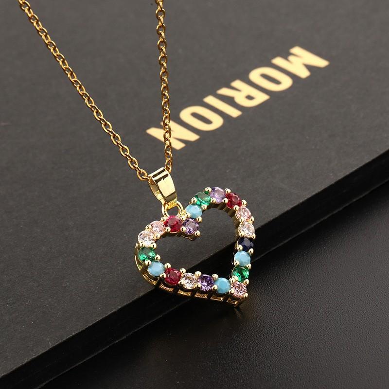 Metal Heart Crown Collarbone Necklace Hip Hop Pendant Necklace For Women Luxury Chain Accessory