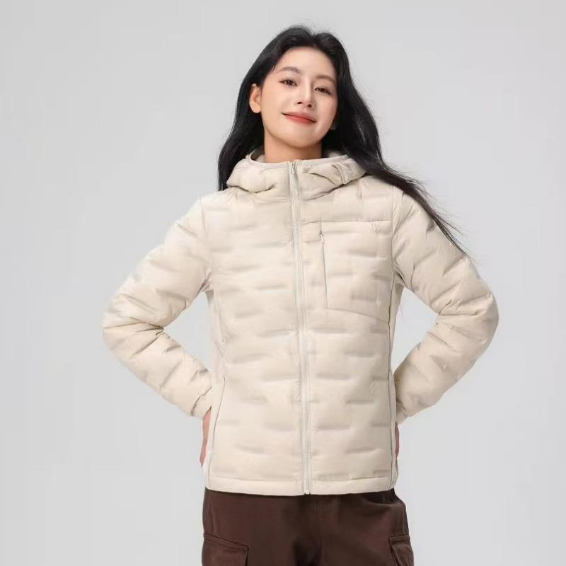 Pinghu white duck down light down jacket women's autumn and winter popular style fashion casual hooded warm jacket