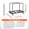 SucceBuy 1800LBS Drywall Sheet Cart Panel Dolly Cart with Deck & 5" Swivel Wheels Handling Sheetrock Lumber for Garage Warehouse