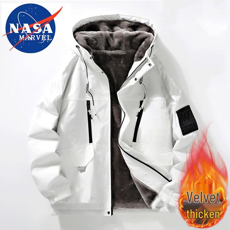 NASA MARVEL Men's Winter Hooded Fleece Jacket
