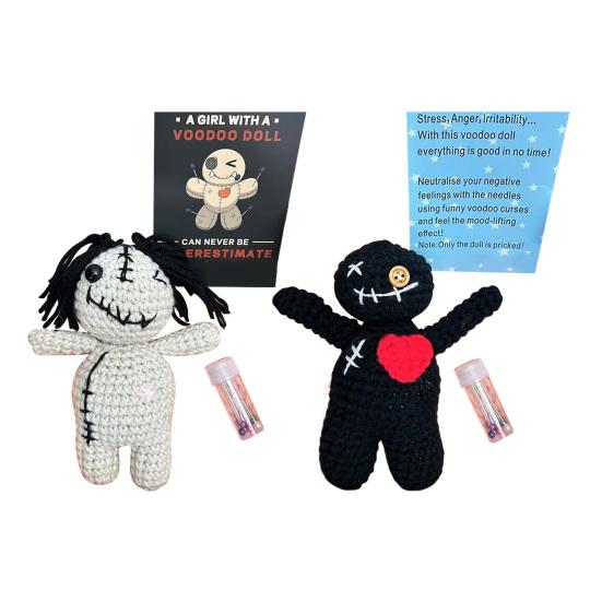 Positive Voodoo Doll Inspirational Handmade Crochet Doll Gifts Emotional Support