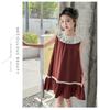 Girls' dress summer new Korean version CUHK children's college style fashionable and western-style navy collar princess dress