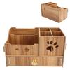 Desktop Organizer Multifunction Wooden Storage Rack Stationery Pen Holder Container