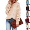 2023 Cross-Border Autumn/Winter Knitwear: Solid Color, Hollow-Out Diamond Lattice, Round Neck Pullover