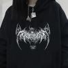 2025 Skull Print Long Sleeve Hoodie for Men and Women Gothic Top Black Punk Style Fashion High Quality Hoodie