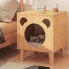 Wooden Cat Nest Bedside Tables Multi Functional Cat Nest Four Season Simple Storage Locker Nightstands Bedroom Furniture