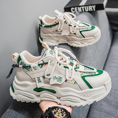 Cheap Spring Sports Breathable Cloth Surface Casual Running Thick-soled Big Head Fried Street Dad Ins Trendy Shoes