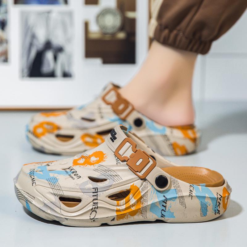 Men's Plus Size Summer Beach Sandals: Non-Slip, Dual-Use, Casual Slip-On Shoes