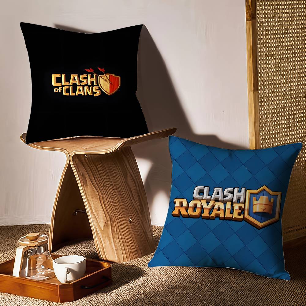 Game C-Clash Of C-clans Cute Fighting Pillow Case Sofa And Living Room Decorative Cushion Covers Dust-proof And Mite-proof F