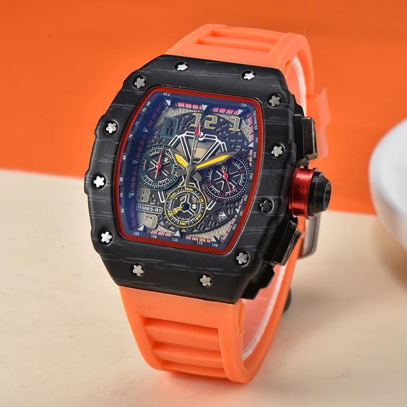 New wood grain quartz watch men's six-pin multi-function running second calendar business watch manufacturer spot wholesale