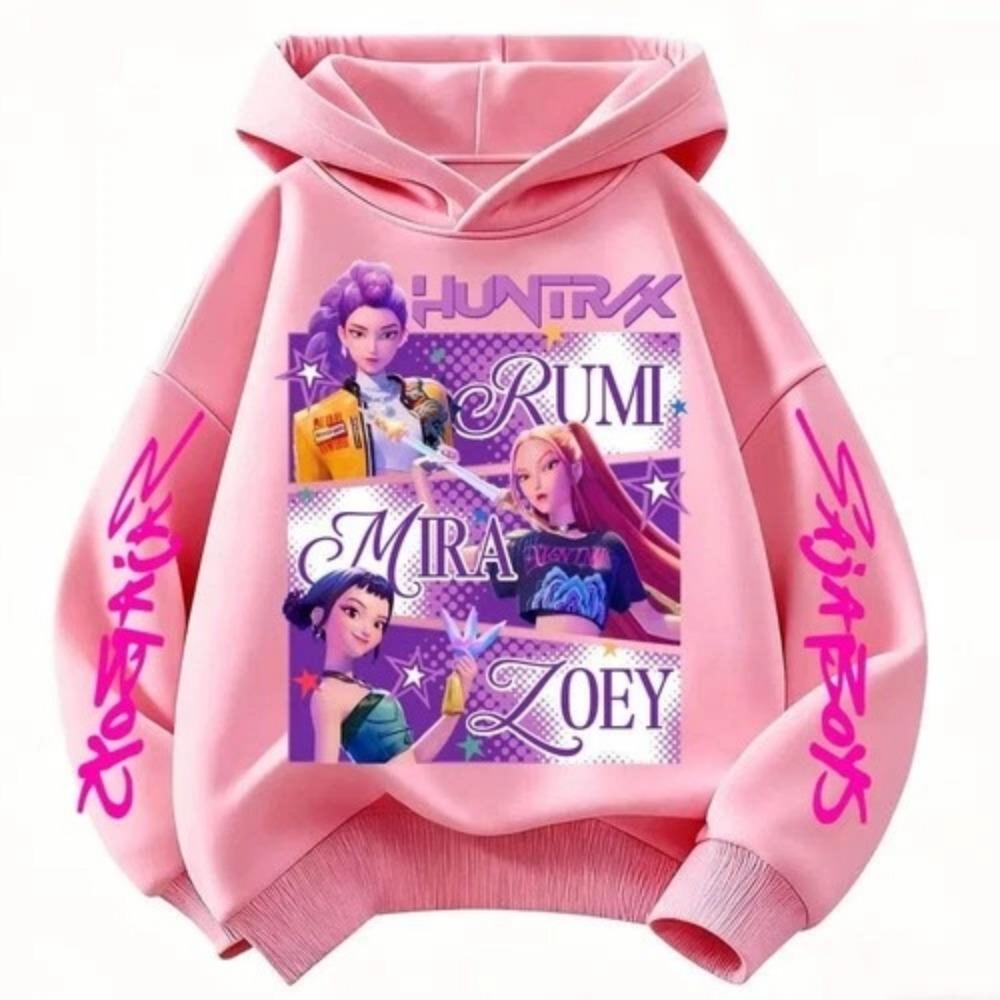 

KPop Devil Hunter Huntrix Children s Hoodie, Children s Clothing, Girls Fashion, Boy s Spring and Autumn Sportswear, Children s Tops 110