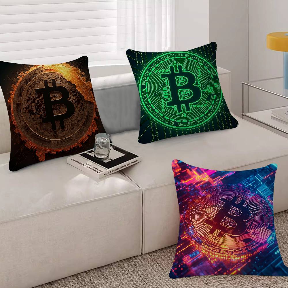 Биткоин Крипто Криптовалюта Btc Персонализированная Подушка Чехол от Пыли Спальня Дети Вечеринка Украшение Наволочка День Рождения Дети