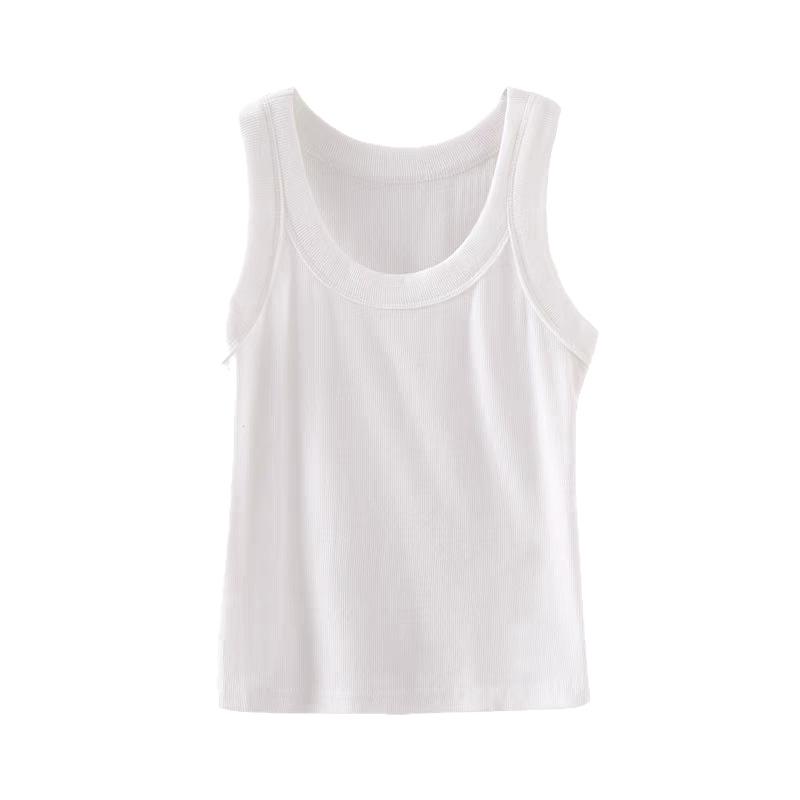 Women's Racerback Camisole with Wide Straps - Sleeveless Top for Spring/Summer 2026, Armpit Coverage