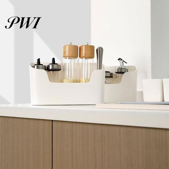Wall-mounted Storage Box 2Pcs Wall-Mounted Kitchen Organiser Easy-clean Plastic Organizer Space-saving Container for Home Bathroom